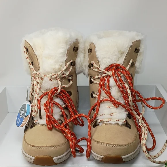 Aetrex Tan and Red Ankle Booties with Stylish Design - Picture 5 of 16